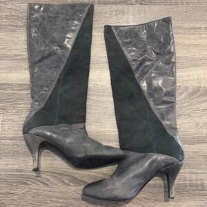 Gianni Bini Suede Patchwork Boots